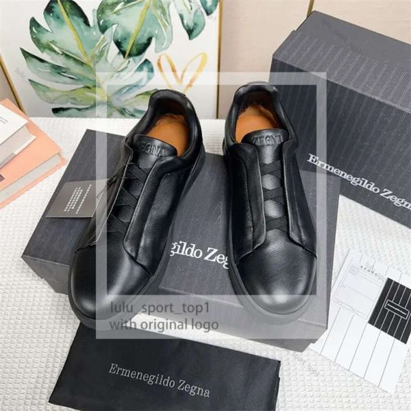 Дизайнер Zegna Shoes Mens Casual Shoes Business Casual Social Wedding Party Quality Leather Light Tucky Conteakers Формальные тренеры Размер 38-45 559