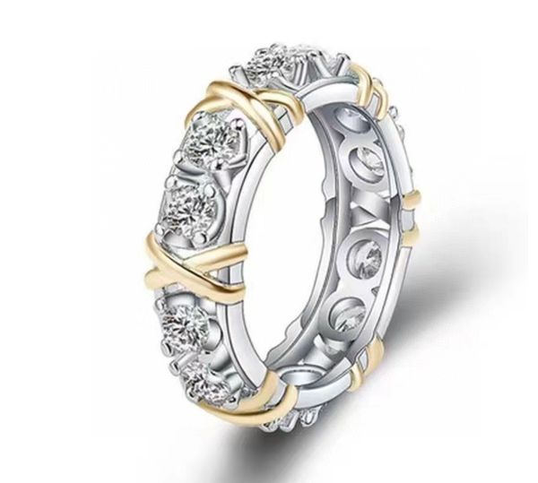 Luxus Original Designer -Marke Gravave AAA+ Moissanite Prong Hollow Ring 18k Weißgold Liebesringe Frauen Mädchen Jungen Hochzeit Verlobungsschmuck