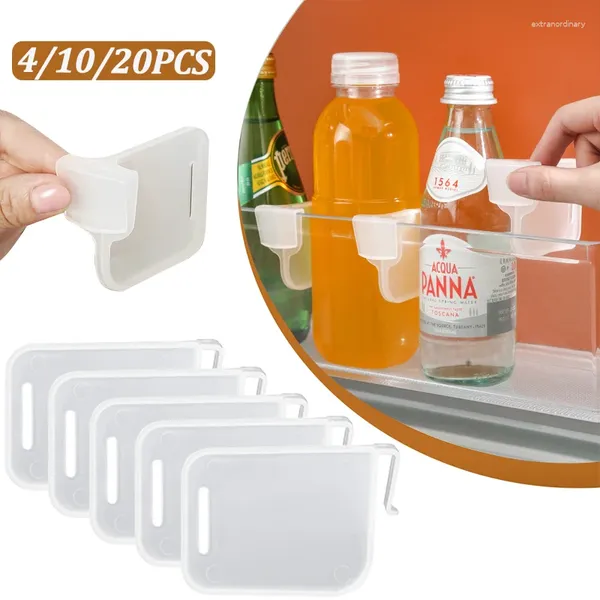 Küche Aufbewahrung Kühlschrank Partition Tafel Plastik Kühlschrank Kühlschrank Seitentür Clip für Flasche Dose Regal Organizer