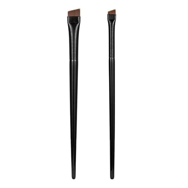 1pcs Professional Black Brow с наклонной плоской угловой макияж инструмент для макияжа щетки деревянные полюсы для глаз для глаз для глаз для глаз для глаз.