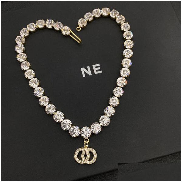 Collane a pendente Collana Designer per donne Diamond Pendan Catene Bone Fashion Trendy Temperamento Fanceli Gioielli Gioielli Delivery Dhima Dhima