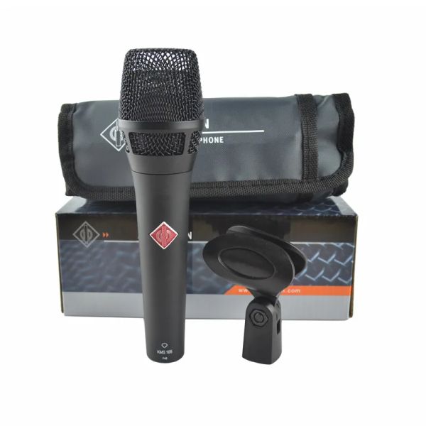 Microphones Professional KMS 105 Kabelgebundenes Vokalmikrofonkondensator Supercardioid Handheld Mic für Live Performance Studio Sendung