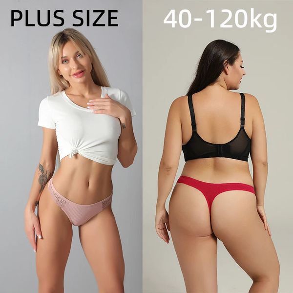 6 pezzi da 6 pezzi di cotone S3xl per donne sexy ciannature in pizzo plus size mutandine morbide a basso costo g stringa biancheria intima senza cuciture multi pacchetto 240407