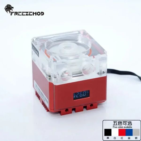 Resfriamento Freezemod Compute resfriamento PC PC RESIDER BOMBA MUTO PWM FLUXO INTELIGENTE 800L/H VA VA LCD TEMPERATURA SENSE RGB LUZ.PUFS6MP