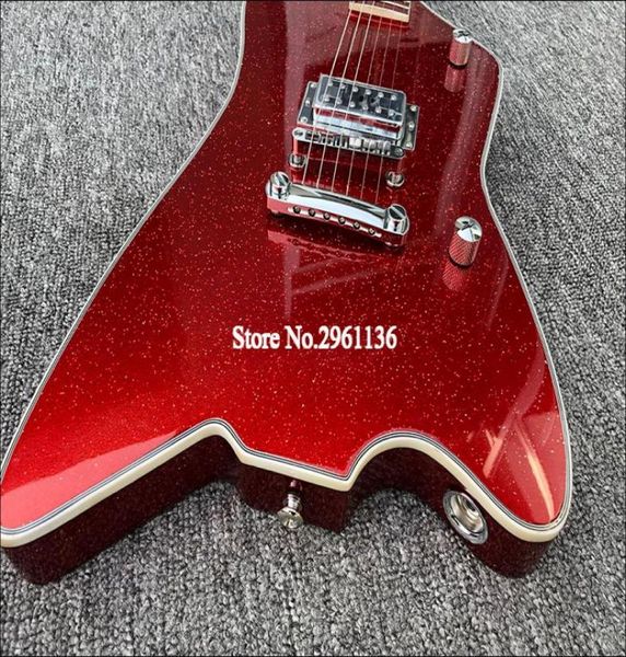 G6199 BILLY BO JUPITER Big Sparkle Metallic Red Thunderbird Electric Guitar Metallic Red Red Pickup Ingresso rotondo coreano J5964777