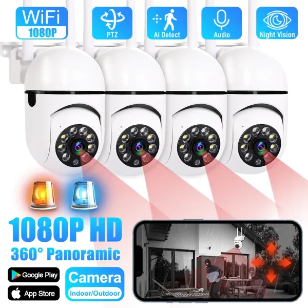 Kameras 5G WiFi IP -Kamera HD 1080p IR Full Color Night Vision Security Protection Outdoor Wireless Surveillance Cam AI Human Tracking