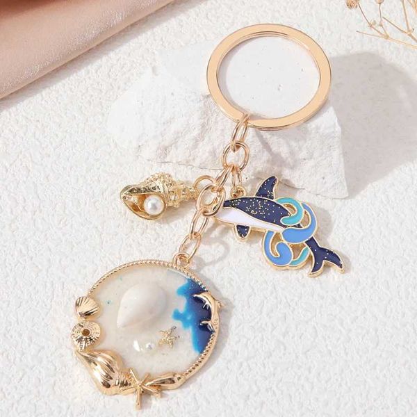 Tornari percorsi adorabili balena del mare Pretty Ocean Life Animali chiave per le donne uomini migliori amicizia regalo fatti fatti a mano Gioielli fai -da -te Q240403