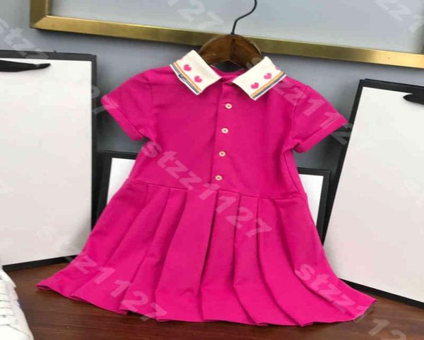 Designer Kinder Mädchen Polo Kleid Stickerei Preppy Kurzarm -Kleider Hemd GCCI Logo Marke Sommer Baby Kleidung lässig Kind C5842533