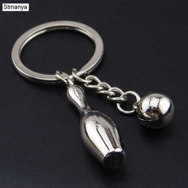 Keychains Lanyards Metall Keychain Sport Schlüsselkette - Hot Sale Mini Bowling Key Ring Schlüsselbund Schlüsselanlagen Souvenir Auto Männer und Frauen Geschenk 17397 Q240403