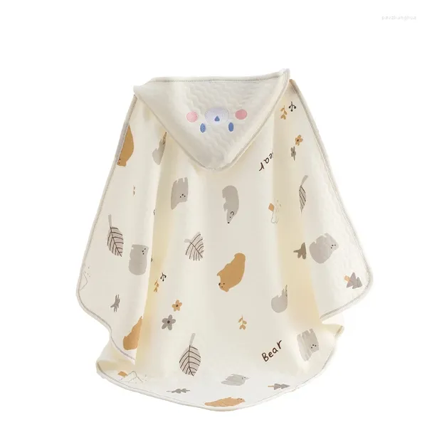 Cobertores lenços de bebê por quatro estações segurando saco de parto de colcha de três camadas Single Single
