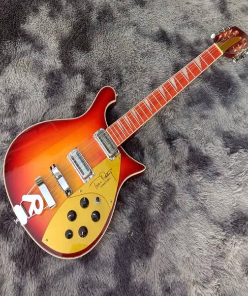 Custom 12 String Modelo 620 Guitar Cherry Sunburst 21 Frets One Piece Body Twoaster Ric Signature Guitar4355873