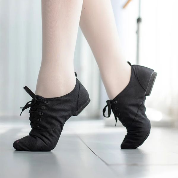 Ayakkabı Tuval Dans Ayakkabıları Kızlar Bale Caz Salsa Ayakkabı Yumuşak Sole Flats Dans Ayakkabı Kadınlar İçin Salsa Modern Dans Ayakkabıları Çocuklar İçin Yetişkin