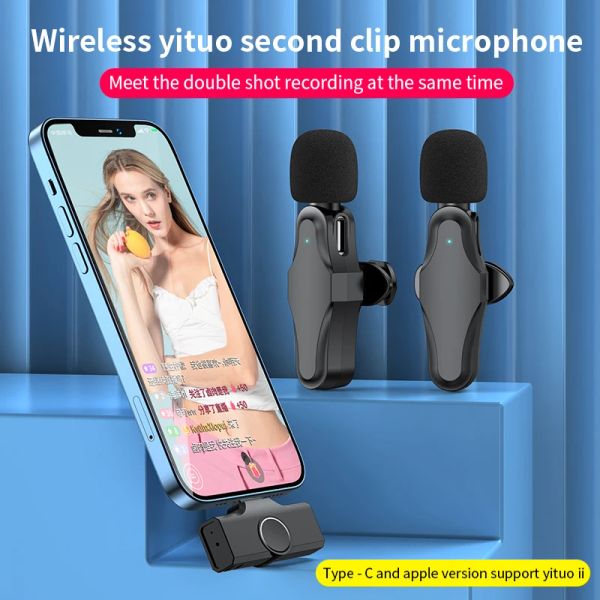 Microfoni Wireless Lavalier Microfono di tipo C di registrazione audio portatile Plug Play Mic per telefono Android Live Game Minifono