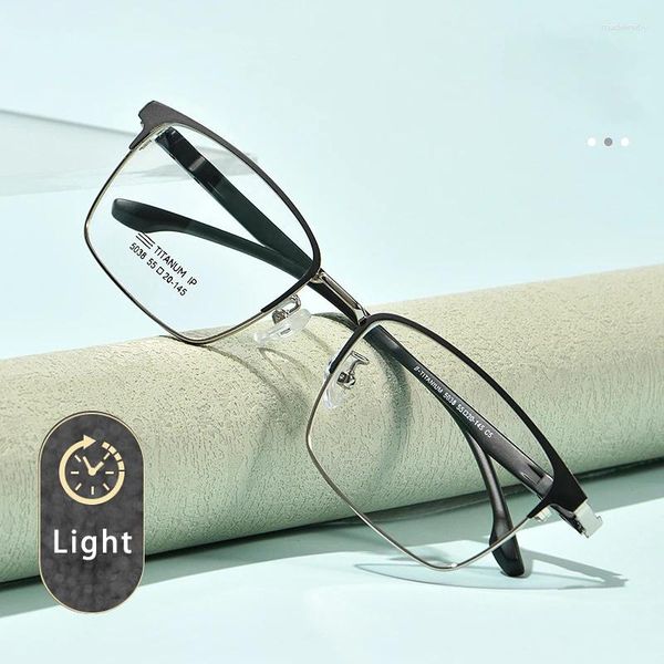 Sonnenbrillen Frames Katkani Business Ultra-Licht-Legierung TR90 Großer Brillen Retro Square Big Face Optical Rezept Brille Rahmen Männer