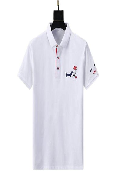 Moda Tasarımcı Men039s Polos Gömlek Erkekler Kısa Kollu Tshirt Orijinal Tek Yakası Gömlek Ceket Spor giyim Jogging Suit M3XL9467330