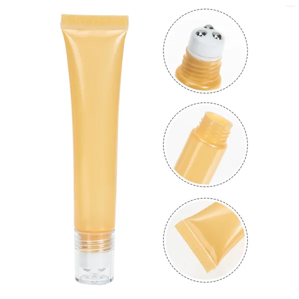 Lagerflaschen 2 Stcs Rohrflaschenöl -Spender Creme Squeeze Essential Container Eye Plastikkosmetik Rollschanzer -Kugel Reise