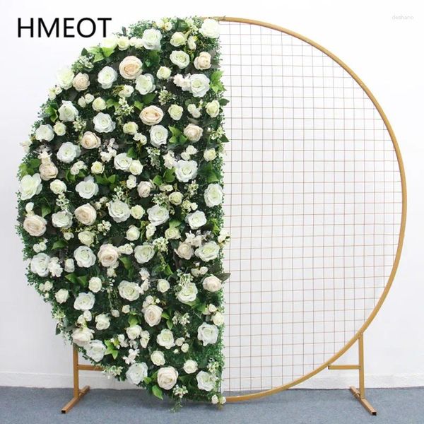 Fiori decorativi Disposizione floreale a semicerchio creativo personalizzato per l'arco di nozze decorativo artificiale Flower ROW Foperte Fullo Rose Wall