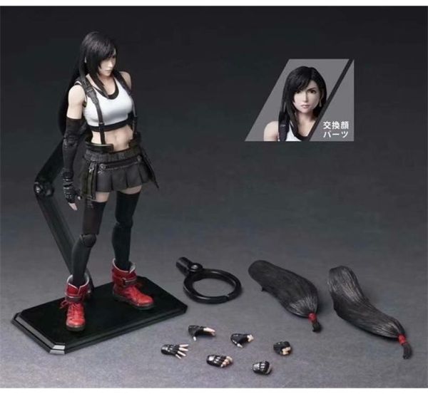 28 cm Play Arts Kai Final Fantasy VII Figura Tifa Lockhart PVC Action Figura Movibile articolazione Tifa Lockhart Raccolta giocattoli e regali Y128604323