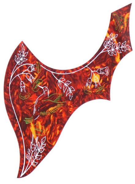 Ein Hummingbird Flower Folk Acoustic Gitarre Pickguard Pick Guard Antiskratchplattengitarrenpatrier Accessoires9379311