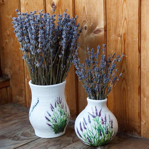 Dekorative Blumen 320 Stiel Naturally getrockneter Lavendel Blumenzweige Bündel Eleganter Blumenstrauß für Heimduftendekoration Handwerk