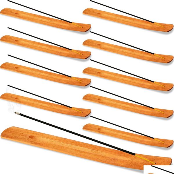 Lâmpadas de fragrâncias feitas de madeira de madeira de bastão de madeira Bandejas de apanhador de cinzas para sticks Acessórios para utilitários domésticos e Buddha Hall Dh2hc