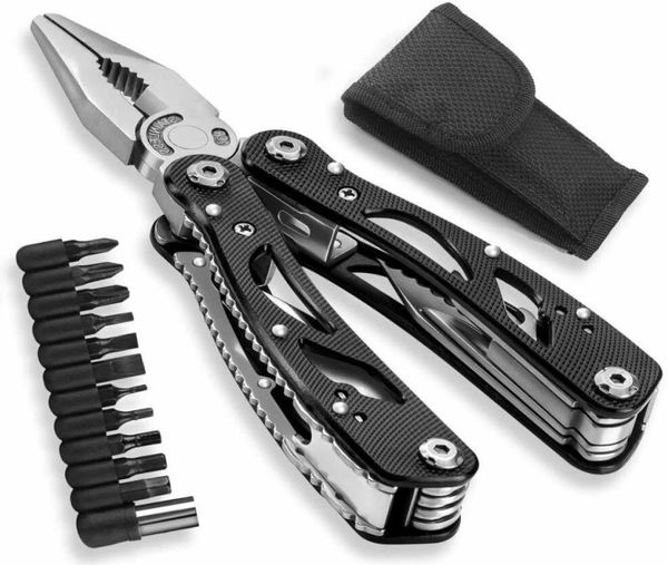 Multi -Symbollmesserzellen Säge Kit Klappmesser Multitool -Schraubendreher -Bits Set im Freien aus Edelstahl Faltbarer Camping Hand Emer6683214