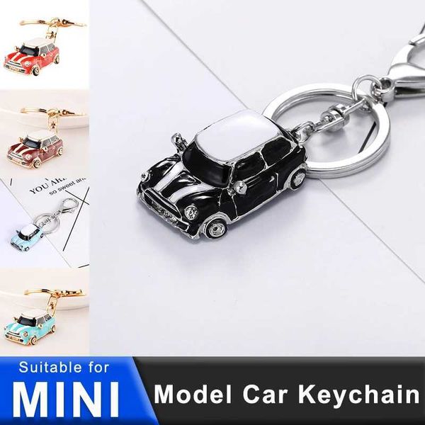 Кечанисты Lanyards Car Model Metal KeyChain Keyring, используемый для Mini Cooper S JCW R55 R56 R60 R61 F54 F55 F56 F57 F60 CAR Creative Key Comoration Q240403