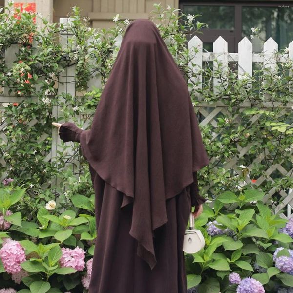 Ethnische Kleidung extra langes Dreieck Khimar Headscarf Hijab Dubai Turkish Headcover Head Schal Headwraps für Frauen Islam Schleier Muslim (Nein
