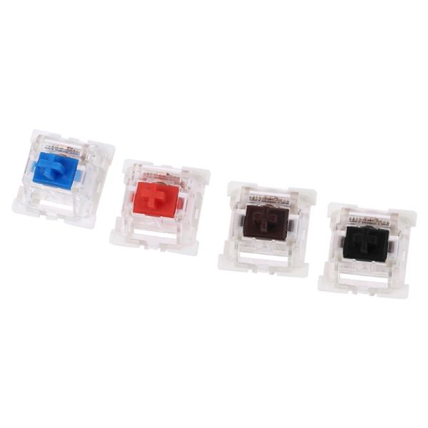 Cases Outemu 3Pin Switches Schwarz Rotbraun Blue SMD LED -Schalter für den mechanischen Tastaturersatz für Cherry MX Gateron DIY