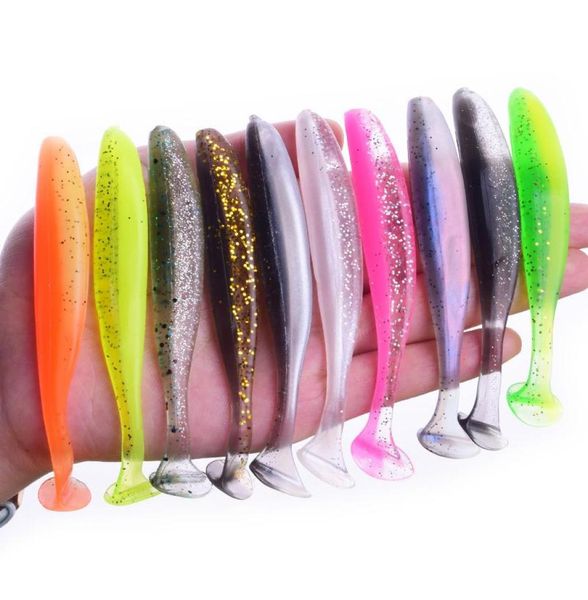 10pcs de pesca atração de isca de atração de pesca 95mm 75mm 50mm shad ttail isca macia isca aritificial silicone iscler bass pike worm pescando tackle4591673