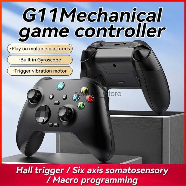 Controller di gioco Joysticks G11 Wireless 2.4G BT Controller di gioco meccanico per Switch Pro PC Android Tablet Smart TV Smart TVBox GamePad Joystick Handle Q240407