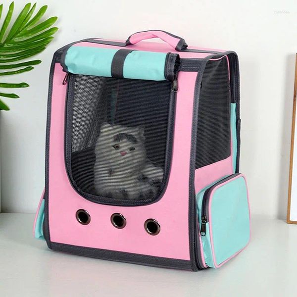Kedi Taşıyıcıları Yüksek kaliteli pencere taşımacılığı, nefes alabilen seyahat çantası uzay evcil hayvan taşıyıcı sırt çantası köpek için