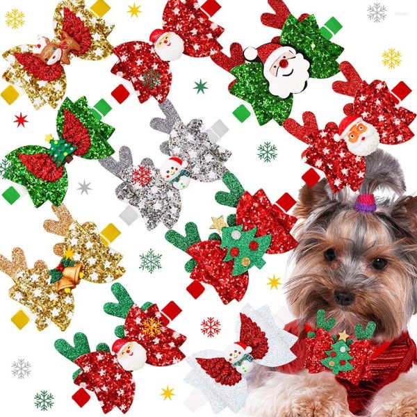 Abbigliamento per cani 10pcs Fashion Cat Bowtie Christmas Bowties for Dogs Dogs Pet Crow Collar Boutique Accessori boutique