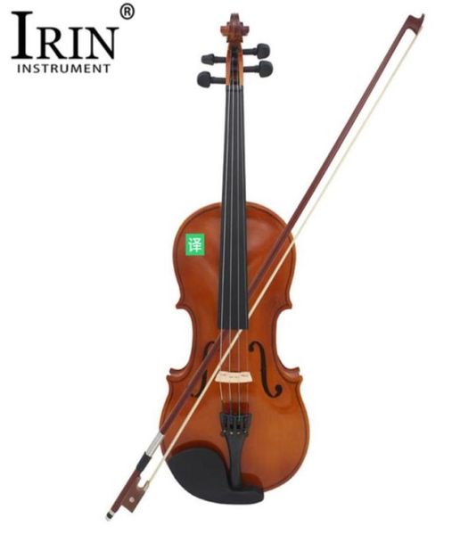 IRIN 44 Full Size Natural Acoustic Violin Fiddle Craft Violino mit Fall Mute Bow Strings 4string Instrument für Beiginner4379719