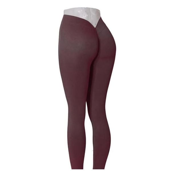 Yoga Outfits Yoga Outfits Nylon Back v Butt Pants Women High Waist Fitness Workout Gym Running Scrunch Leggings Pantaloni Jogging Activa DH41C