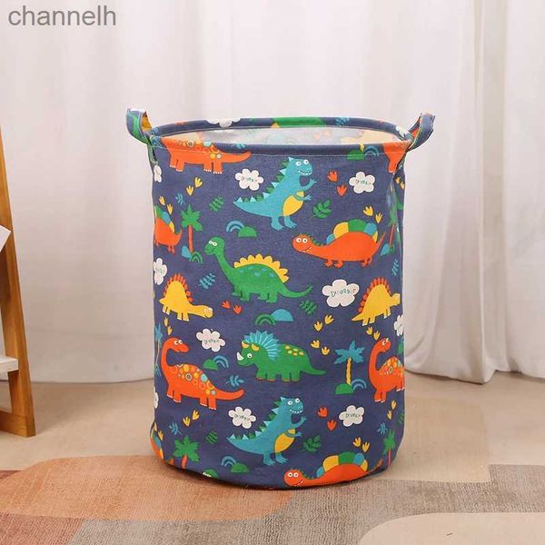 Cestas de armazenamento Bolsa de armazenamento de lavanderia dobrável Fabric de linho de algodão japonês Roupos de brinquedos sujos de brinquedo YQ240407