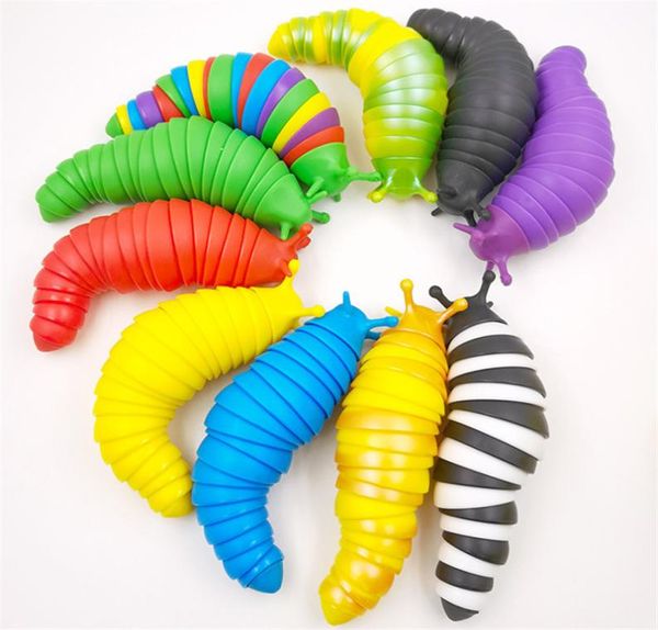 DHL Free Hotsale Creative Articulado Slug Toy 3D Educacional colorido de alívio de estresse Brinquedos para crianças YT1995021383306