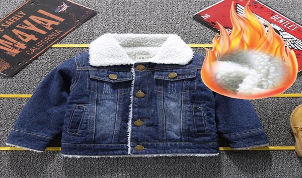 Jungen Denim -Schichten Winterkinder Mode dicke Samt -Oberbekleidung für Baby Jungen Kinder warme Jacken Kleidung Jungen Türen Outfits1644992