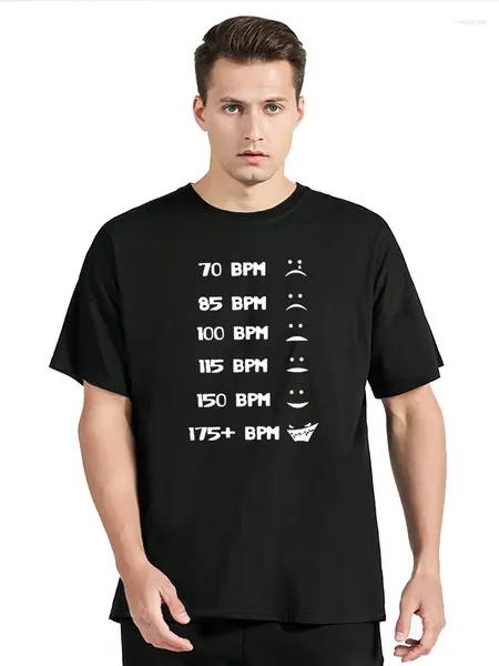 Camisetas masculinas Edm Hardstyle DNB Festival 175 bpm Cottelo gráfico Tshirt