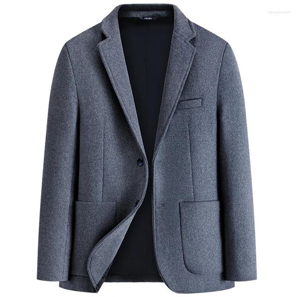 Ternos masculinos 2024- Business Moda Slim Fit Blazer Yuppie Bonito Inglês Lã Casual Casual Terno coreano Versão da tendência