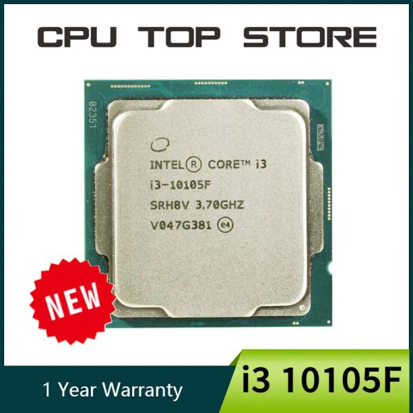 CPUS Yeni Intel Core I3 10105F 3.7GHz 4Core 8 THEADRED CPU İşlemci L3 = 6m 65W LGA 1200 Fan Yok