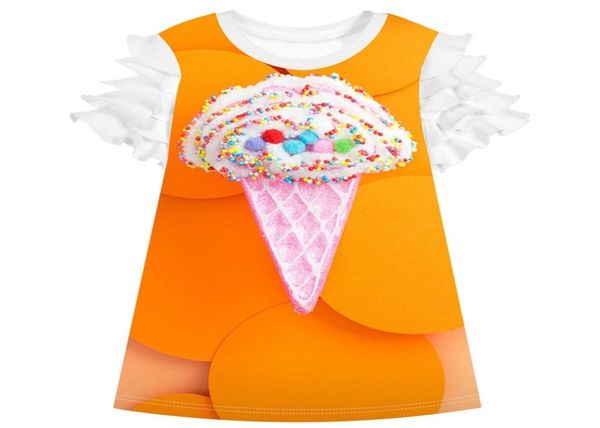 Sommerstil Girl Kleidung Casual Kleid Fashion Baby Ice Cream Kinder Designer Kinder Kleidung Kinder Baby Girls Party Kleid neue T2008984809