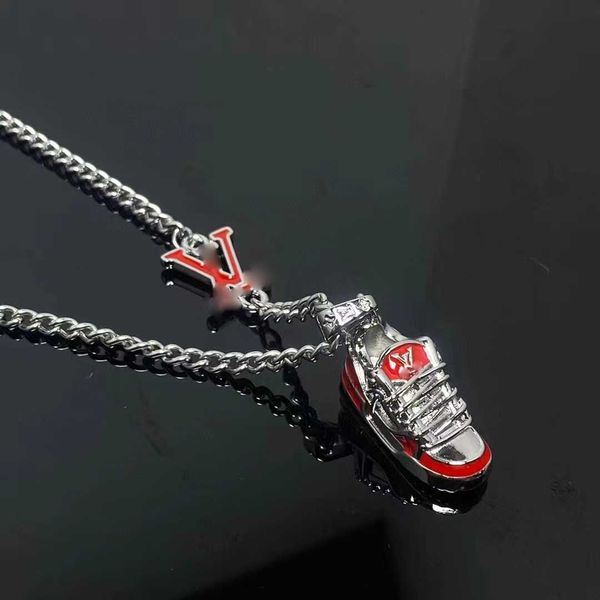 Scarpe da scarpe di marca di lusso Designer Collane a ciondoli da donna Mens Retro Vintage Hip Hop Goth Book Moissanite Chain Choke Red Diamond Necklace Boys Box Packing