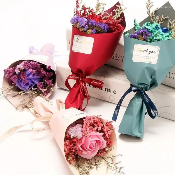 Fiori decorativi 1 bundle mini babysifbeli di rosa asciugatura fiore artificiale bouquet wedding decorazione