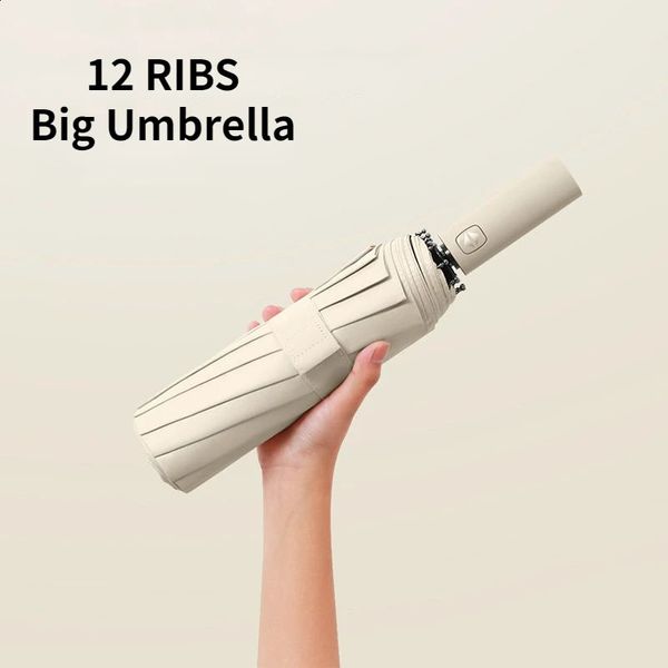 Большие 12 ребра Сильное увеличение зонтика диаметром 108 см Полностью автоматическое ультрафиолетовое ветры и сопротивление дождя Складывание Bumbershoot 240329