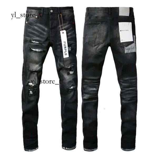 Summer High Hight Quality Bordado jeans roxo Fit Motocicleta Designer Designer Mens Ksubi jeans roxo para mulheres Jeans pretos de marca roxa 8248