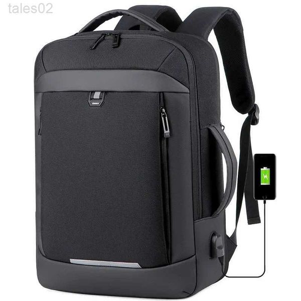 Multifunktionsbeutel Crossten 40L große Kapazität Skalierbares 17-Zoll-Laptop-Rucksack USB-Ladebeutel wasserdichtes Schweizer Multi-funktionaler Reise YQ240407