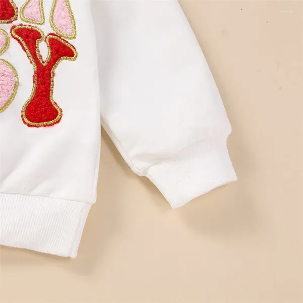 Giyim Setleri Toddler Bebek Bebek Noel Kıyafetleri Mektup Baskı Uzun Kollu Sweatshirt Elastik Pantolon Giysileri