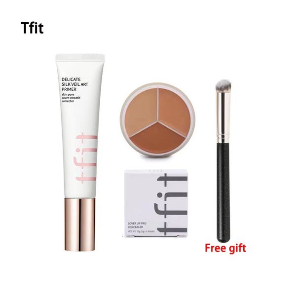 TFIT Makeup Base Face Primer Concealer невидимый поры световой световой крышка кожи без масла гладкая корректор Фундамент Корея Косметика 240327