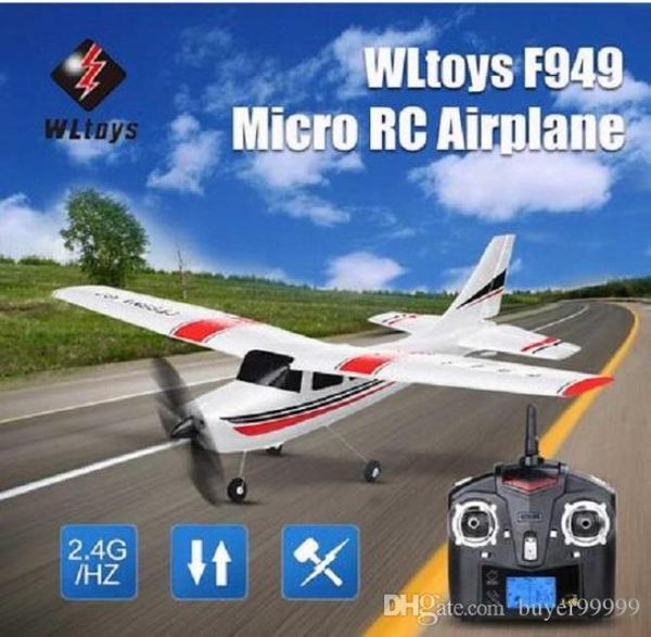 WLToys F949 RC Airplans 3CH 24GHz Micro RC Modelo Airplano RTF Mão esquerdo THROLTE 2 RC Modelo de aeronave RC Toys for Children6556659